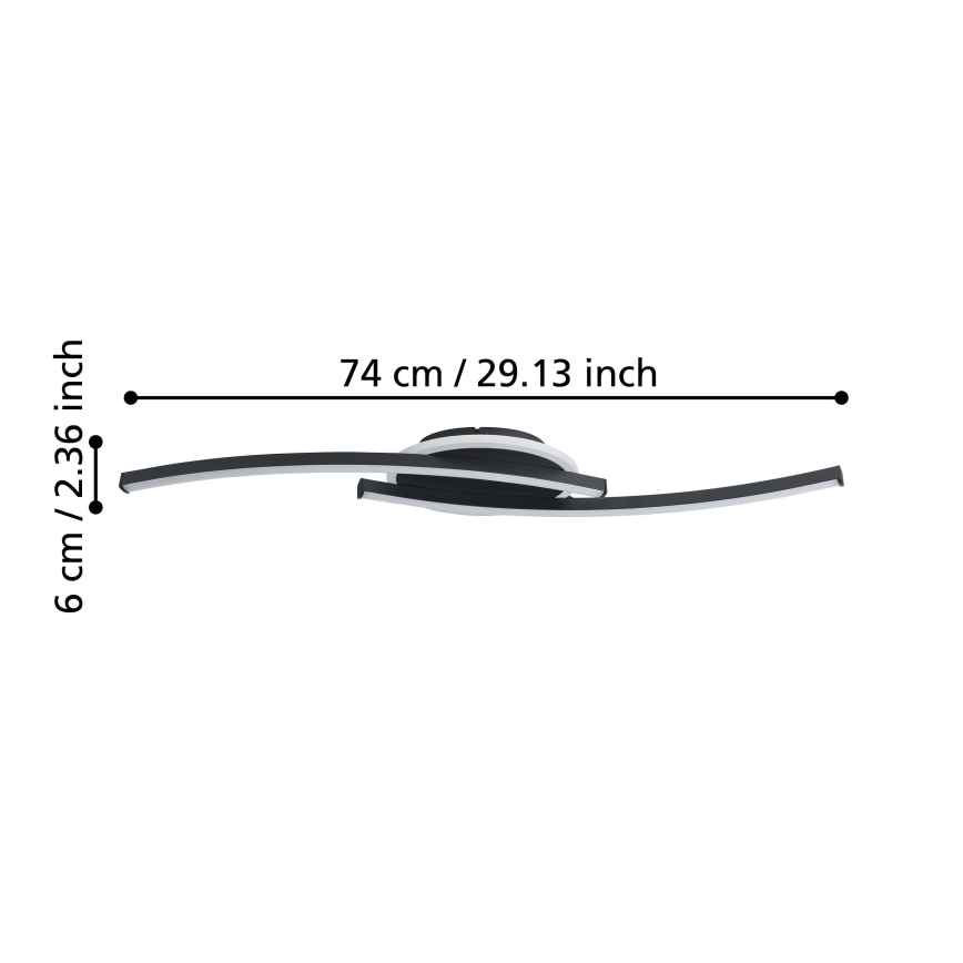Eglo - LED Плафониера LED/12W/230V 4000K черен