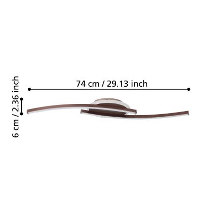 Eglo - LED Плафониера LED/12W/230V 4000K меден
