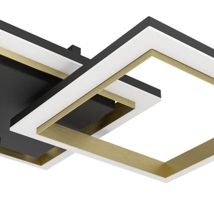 Eglo - LED Димируем плафон LED/20W/230V 4000K черен/златист