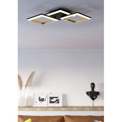 Eglo - LED Димируем плафон LED/20W/230V 4000K черен/златист