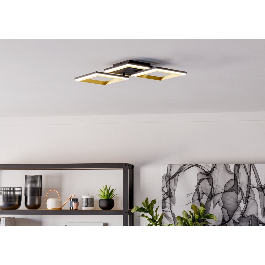 Eglo - LED Димируем плафон LED/20W/230V 4000K черен/златист