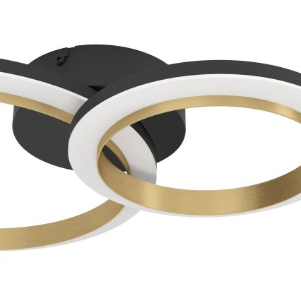 Eglo - LED Димируем плафон LED/12W/230V 4000K черен/златист