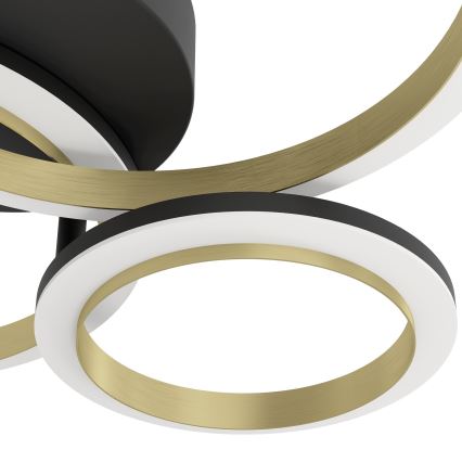 Eglo - LED Димируем плафон LED/20W/230V 4000K черен/златист