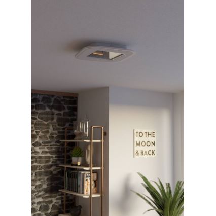 Eglo - LED Димируем плафон LED/20W/230V 2700-6500K бял + дистанционно управление