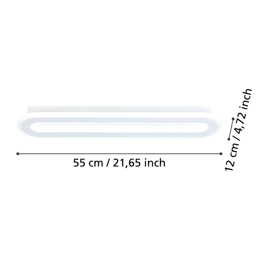 Eglo - LED Димируем плафон LED/20W/230V 2700-6500K бял + дистанционно управление
