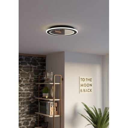 Eglo - LED Димируем плафон LED/20W/230V 2700-6500K черен + дистанционно управление