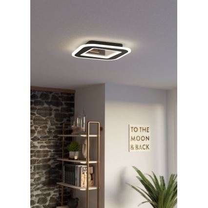 Eglo - LED Димируем плафон LED/20W/230V 2700-6500K черен + дистанционно управление