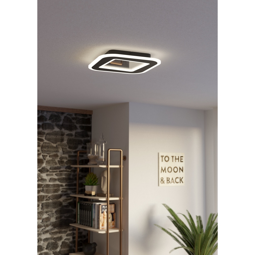 Eglo - LED Димируем плафон LED/20W/230V 2700-6500K черен + дистанционно управление