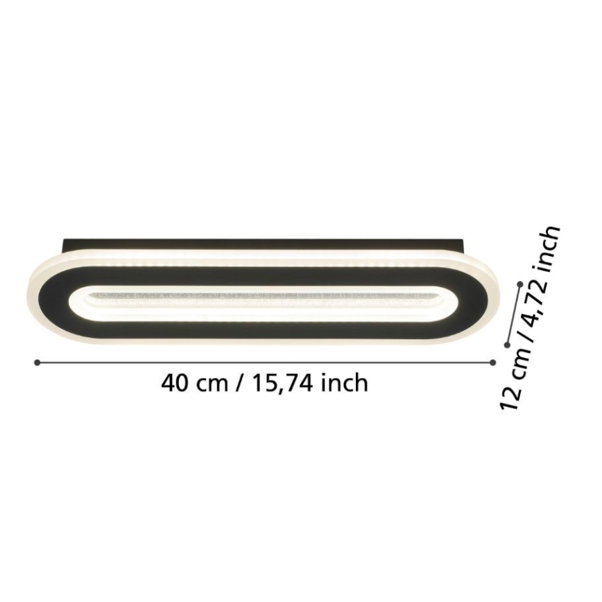 Eglo - LED аплик LED/12W/230V 4000K черен