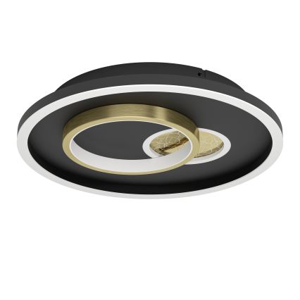 Eglo - LED Плафониера 1xLED/14W/230V + 1xLED/8,5W Ø 38 см черен/златист