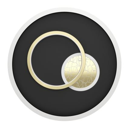 Eglo - LED таванно осветително тяло LED/14W/230V + LED/8,5W пр. 38 см черно/златно