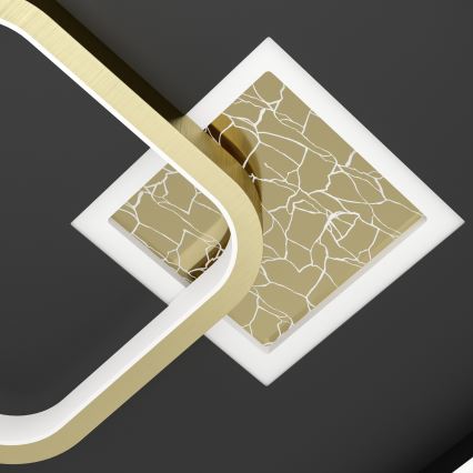 Eglo - LED таванен плафон LED/16,2W/230V + LED/9,2W 38x38 cm черно/златисто