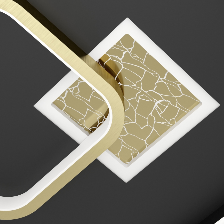 Eglo - LED таванен плафон LED/16,2W/230V + LED/9,2W 38x38 cm черно/златисто