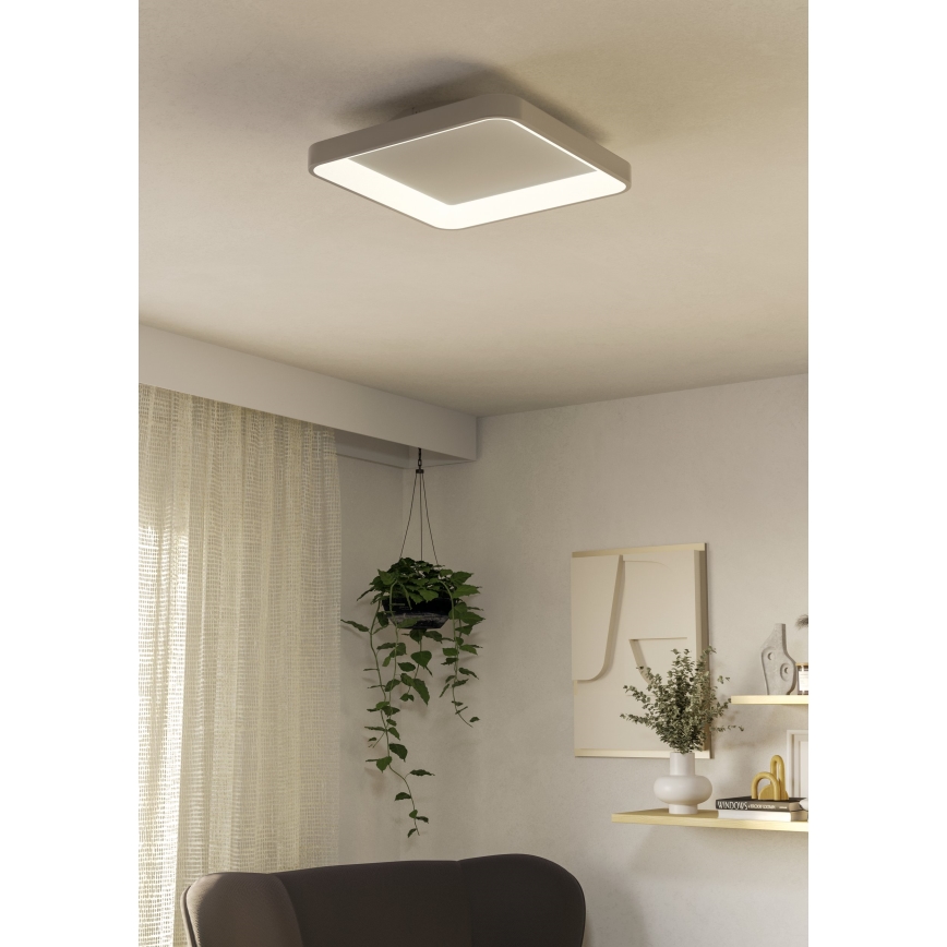 Eglo - LED Димируем плафон LORETELLO LED/12W/230V бял + дистанционно управление