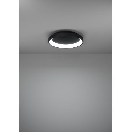 Eglo - LED Димируем плафон LED/12W/230V 2700-6500K черен + дистанционно управление