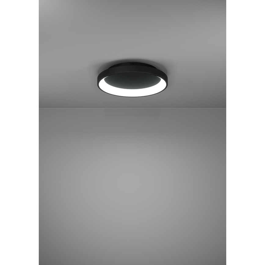 Eglo - LED Димируем плафон LED/12W/230V 2700-6500K черен + дистанционно управление