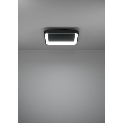 Eglo - LED Димируем плафон LED/12W/230V 2700-6500K черен + дистанционно управление