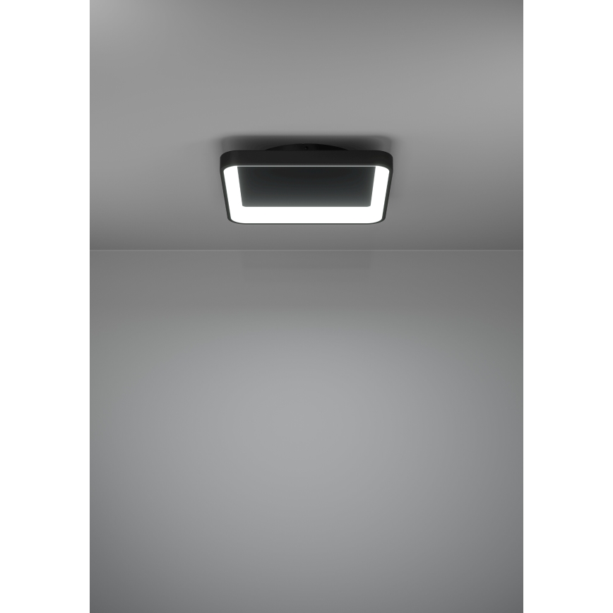 Eglo - LED Димируем плафон LED/12W/230V 2700-6500K черен + дистанционно управление