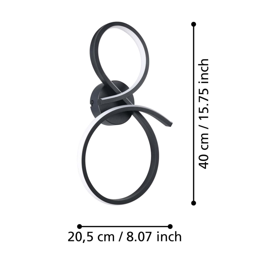 Eglo - LED аплик LED/11,4W/230V 3000K черен