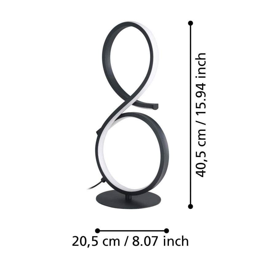 Eglo - LED Настолна лампа LED/11,4W/230V 3000K черен