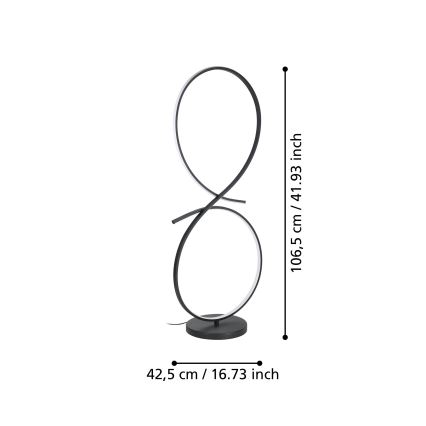 Eglo - LED Лампион LED/20W/230V 3000K черен