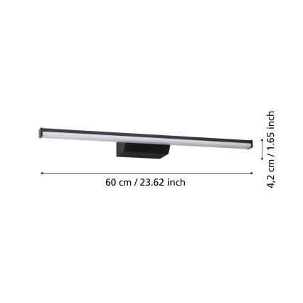 Eglo - LED RGBW Димируем баня осветление на огледало LED/12W/230V 2700-6500K IP44 черен