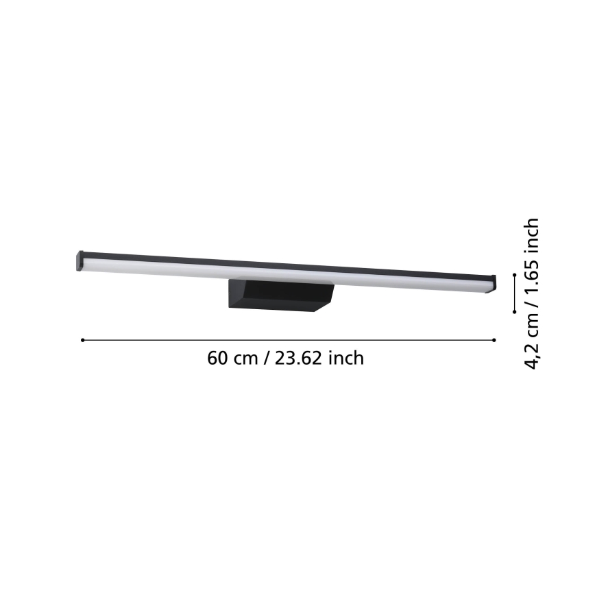 Eglo - LED RGBW Димируем баня осветление на огледало LED/12W/230V 2700-6500K IP44 черен