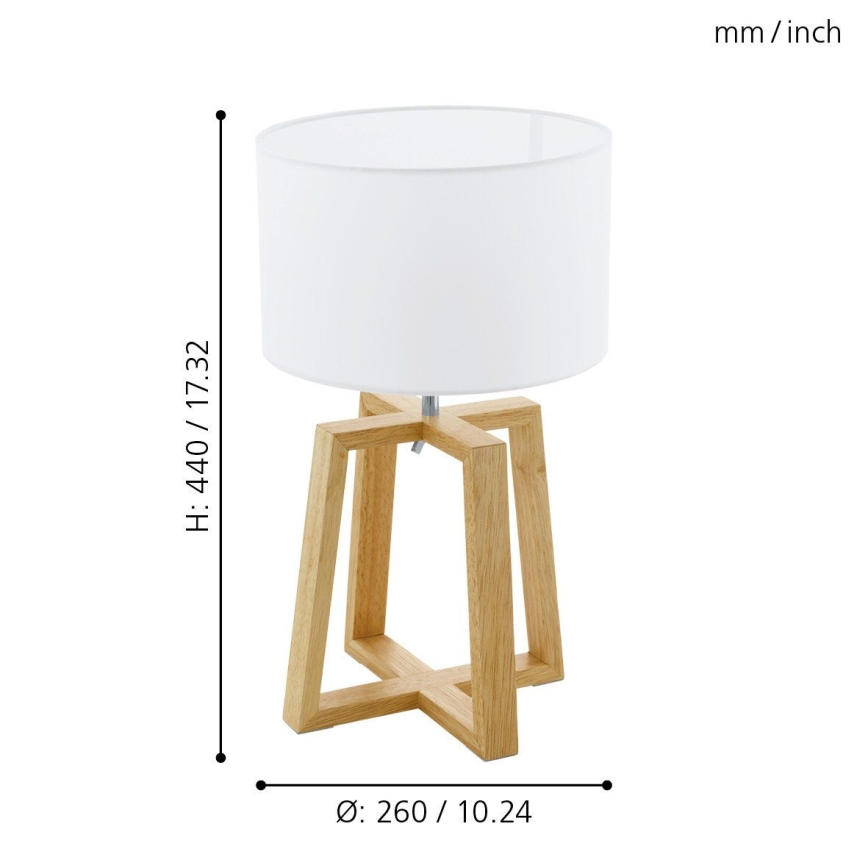 Eglo - Настолна лампа 1xE27/60W/230V - FSC сертифицирано