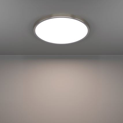 Eglo - LED таванен плафон LED/17W/230V 2700/4000/6500K Ø 38,9 cm матов хром