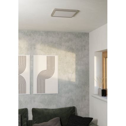 Eglo - LED таванно осветително тяло LED/13W/230V 2700/4000/6500K 29x29 см матов хром