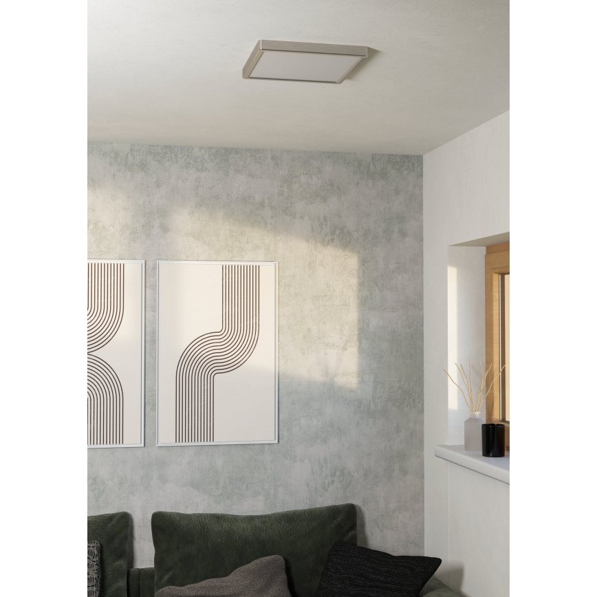 Eglo - LED таванно осветително тяло LED/13W/230V 2700/4000/6500K 29x29 см матов хром