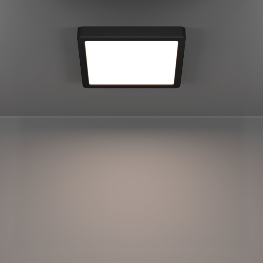 Eglo - LED таванно осветително тяло за баня LED/10,5W/230V 2700/4000/6500K 22x22 cm IP44 черно