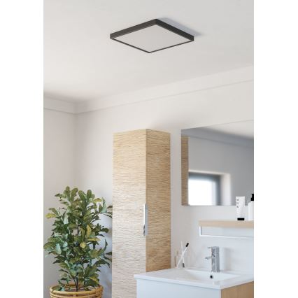 Eglo - LED таванно осветително тяло за баня LED/13W/230V 2700/4000/6500K 29x29 cm IP44 черно