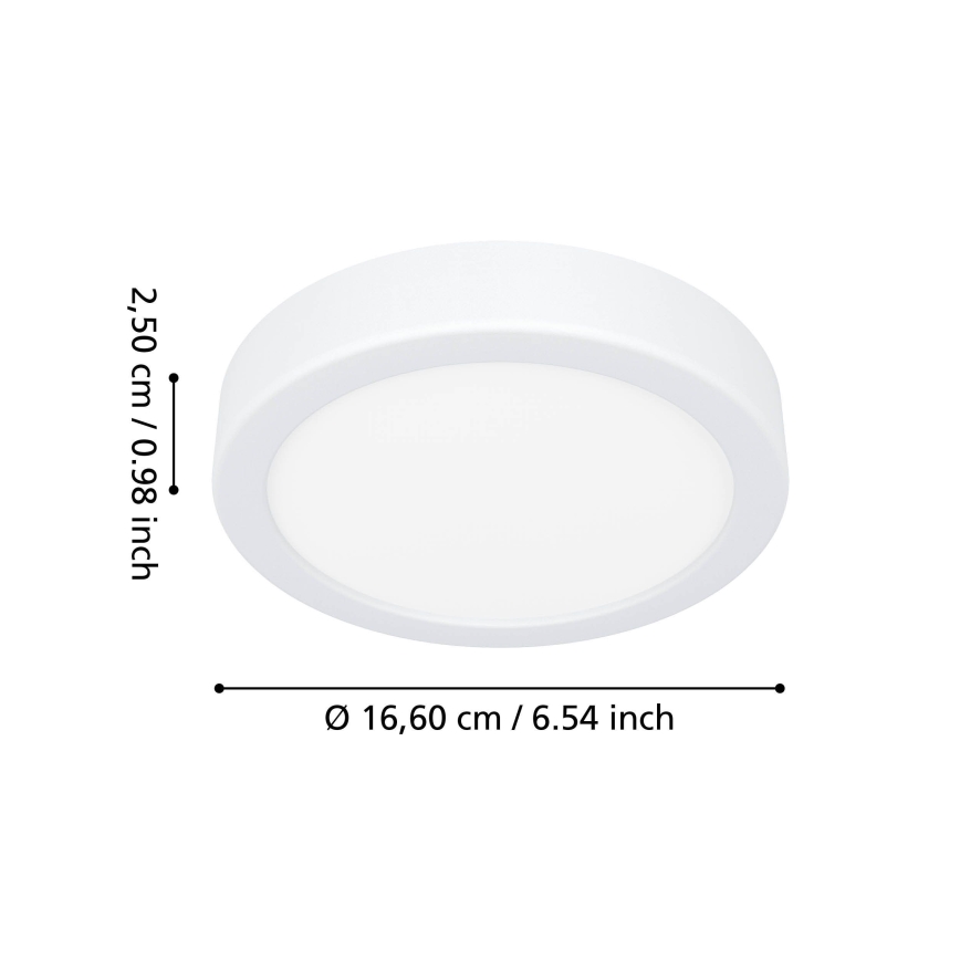 Eglo - LED таванно осветително тяло за баня LED/7,5W/230V 2700/4000/6500K Ø 16,6 cm IP44 бяло