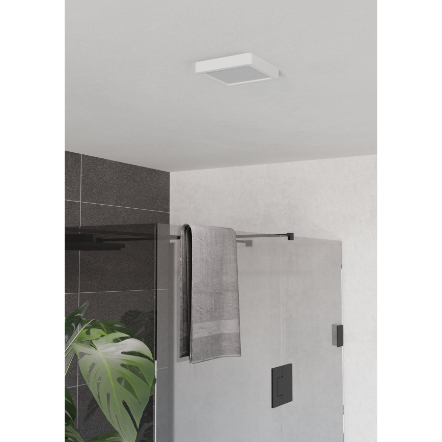 Eglo - LED плафон за баня 7W/230V 2700/4000/6500K 15x15 см IP44 бял