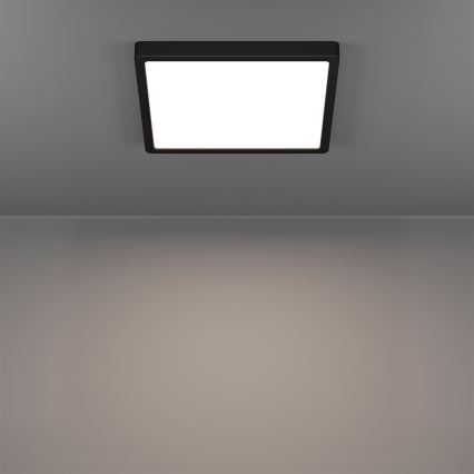 Eglo - LED RGBW димируемо таванно осветително тяло за баня LED/13,5W/230V 2700-6500K 29,5x29,5 cm IP44 черно