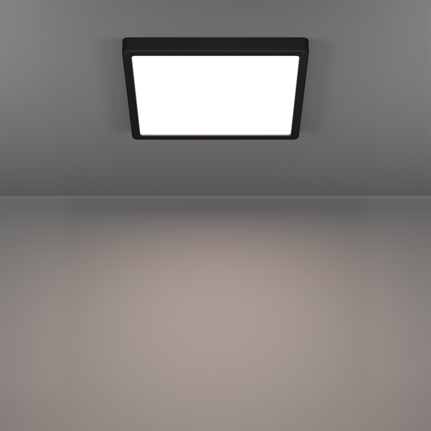 Eglo - LED RGBW димируемо таванно осветително тяло за баня LED/13,5W/230V 2700-6500K 29,5x29,5 cm IP44 черно