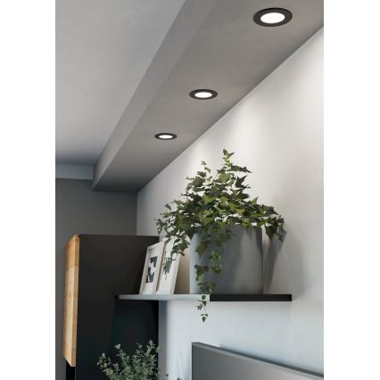 Eglo - Вградено LED осветително тяло LED/3,7W/230V 2700/4000/6500K диам. 8,8 см черно