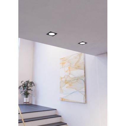 Eglo - LED вградено осветително тяло LED/6,3W/230V 2700/4000/6500K 11,9x11,9 cm черно