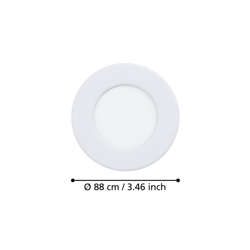 Eglo - КОМЛЕКТ ОТ 3x LED вградени осветителни тела LED/3,7W/230V 2700/4000/6500K Ø 8,8 cm бели