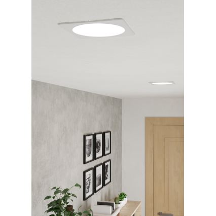Eglo - LED вградено таванно осветително тяло LED/10,5W/230V 2700/4000/6500K 16,6x16,6 cm бяло
