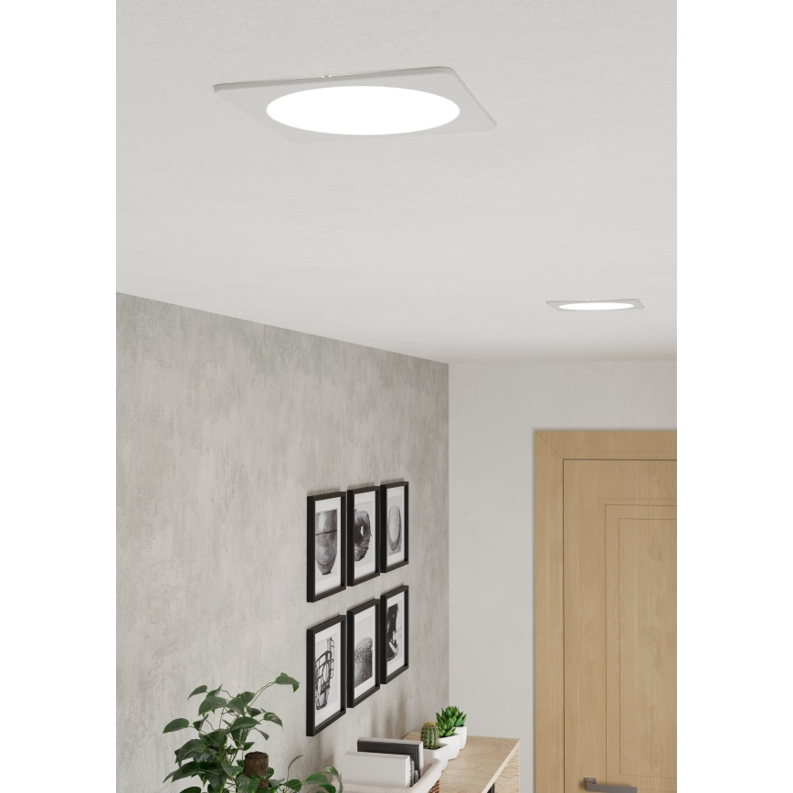 Eglo - LED вградено таванно осветително тяло LED/10,5W/230V 2700/4000/6500K 16,6x16,6 cm бяло