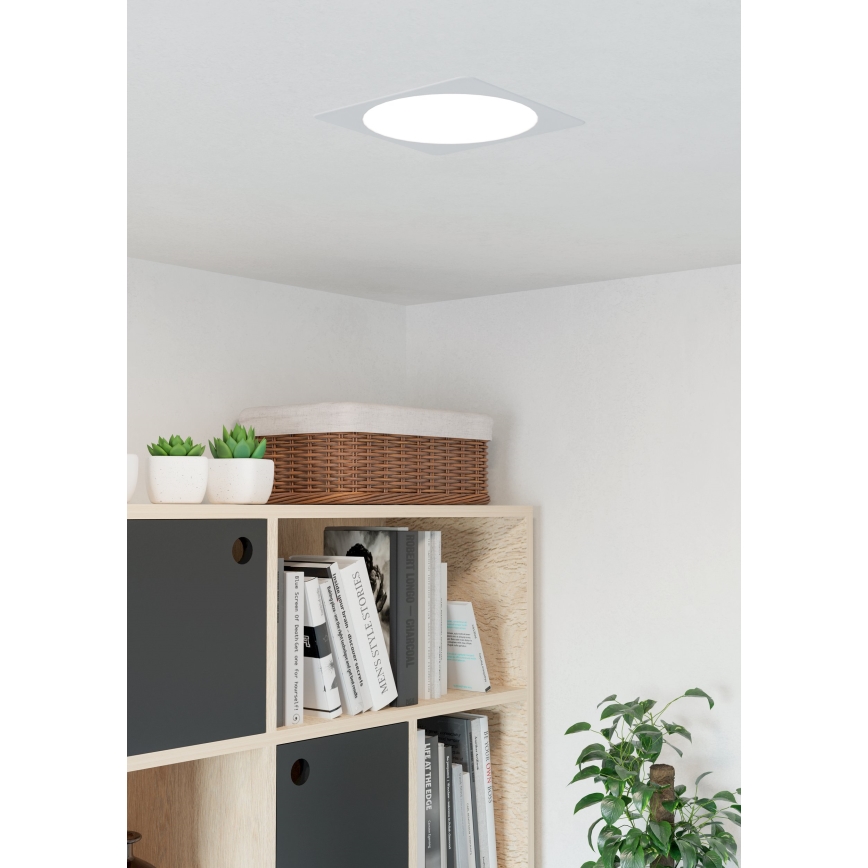 Eglo - LED вградено осветително тяло LED/18,5W/230V 2700/4000/6500K 21,6x21,6 cm бяло