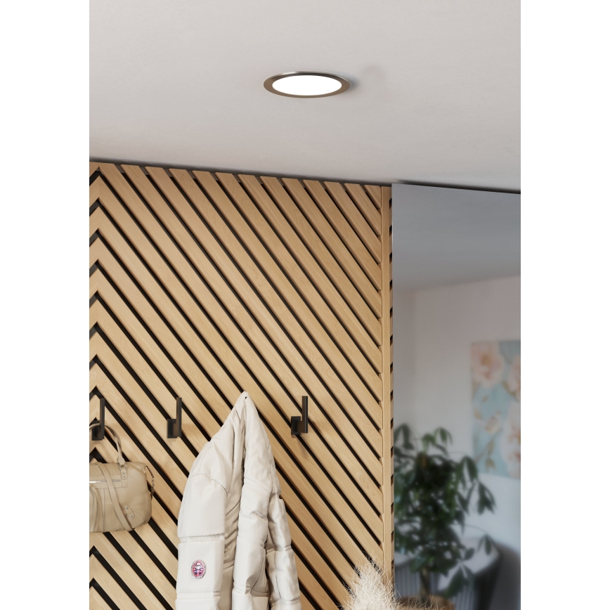 Eglo - вградено LED осветително тяло LED/10,5W/230V 2700/4000/6500K Ø 16,8 см матов хром