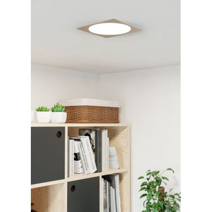 Eglo - LED вградено осветително тяло LED/18,5W/230V 2700/4000/6500K 21,6x21,6 cm матов хром