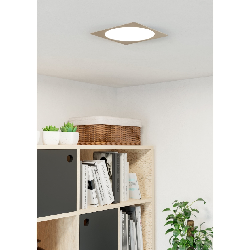 Eglo - LED вградено осветително тяло LED/18,5W/230V 2700/4000/6500K 21,6x21,6 cm матов хром