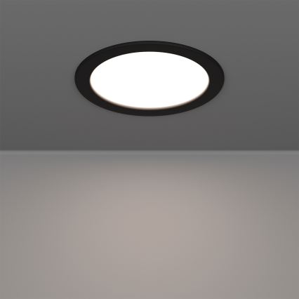 Eglo - Вградено димируемо LED RGBW осветително тяло за баня LED/9,5W/230V 2700-6500K диам. 16,8 см IP44 черно