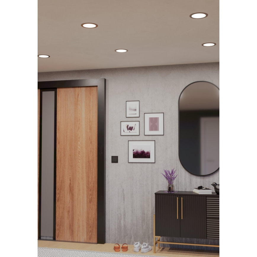 Eglo - LED RGBW димируемо вградено таванно осветително тяло за баня LED/9,5W/230V 2700-6500K Ø 16,8 cm IP44 матов хром