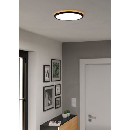 Eglo - LED Плафон за баня LED/13,9W/230V 2700/4000/6500K Ø 30 см IP44 черен