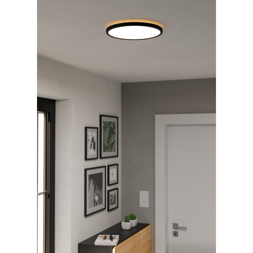 Eglo - LED Плафон за баня LED/13,9W/230V 2700/4000/6500K Ø 30 см IP44 черен